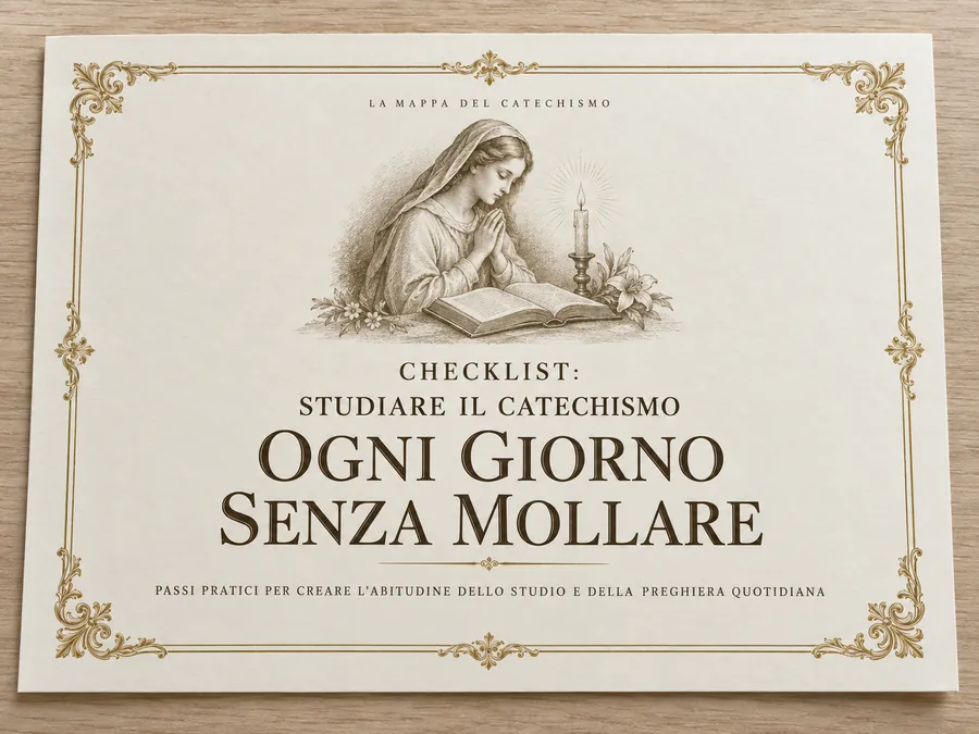 Checklist: studiare il Catechismo ogni giorno senza mollare