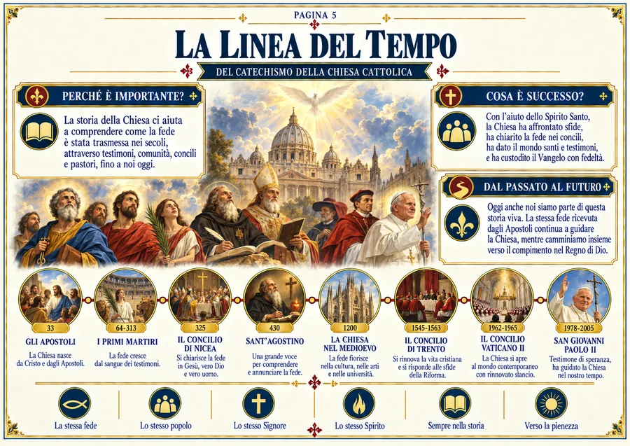 La linea del tempo della Chiesa