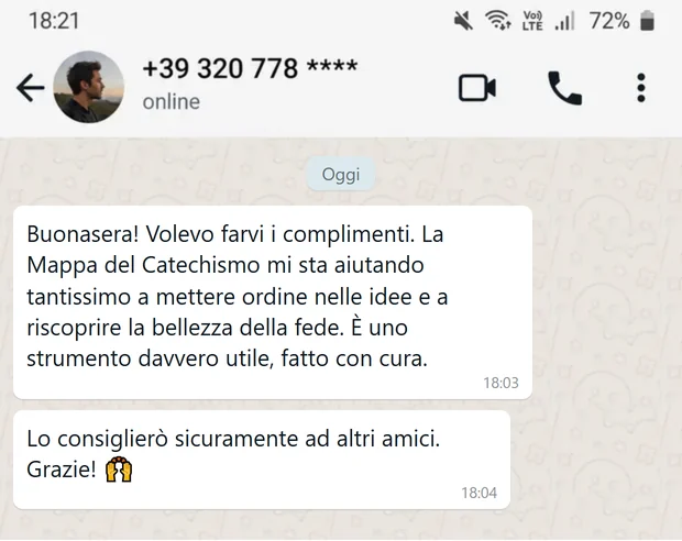 Messaggio di un lettore: “Mi sta aiutando a mettere ordine nelle idee”
